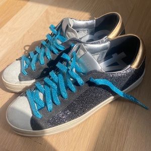 P448 black, glitter sneaker